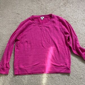 J. Crew Factory Fuchsia Long Sleeve sweatshirt